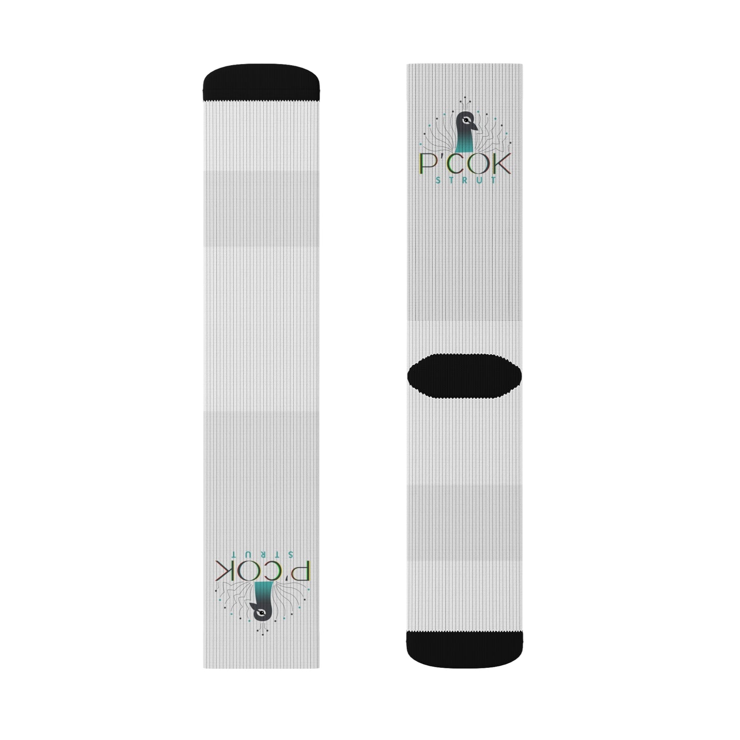 P’COK STRUT Custom Sublimation Socks for Unique Style, Gift for Her, Fun Fashion Accessories, Festival Wear, Personalized Gift