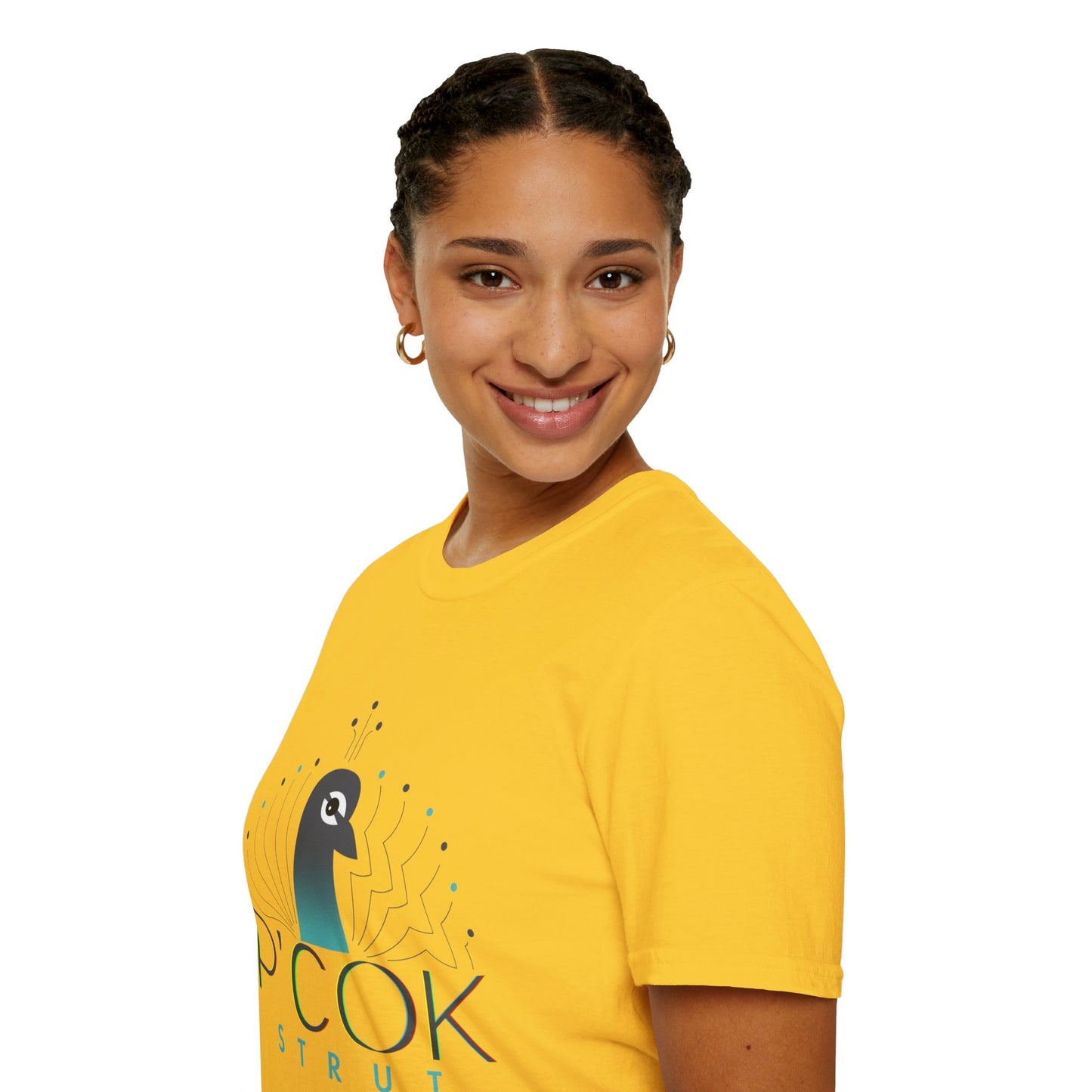Stylish P’COK STRUT Graphic Tee for Casual Wear, Gift for Nature Lovers, Birthday Gift, Eco-Friendly Apparel, Trendy Summer Shirt