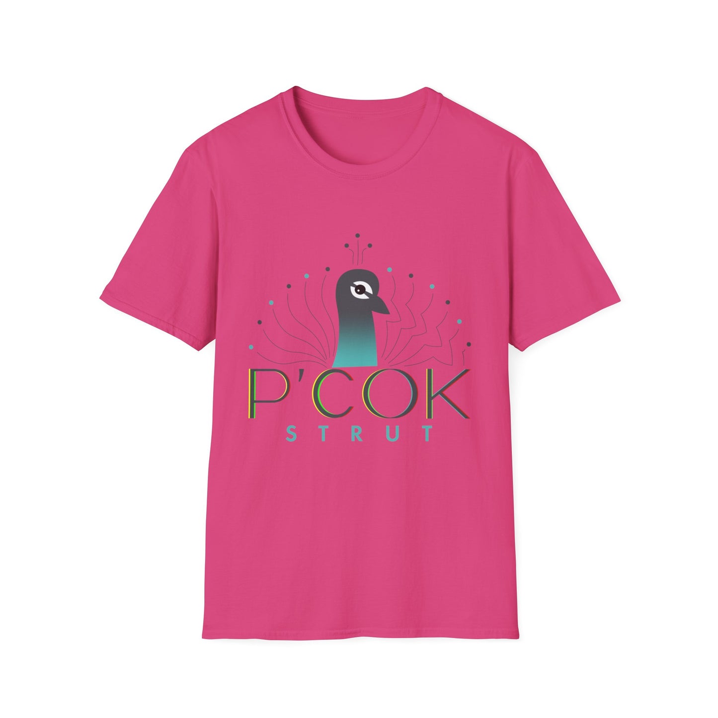 Stylish P’COK STRUT Graphic Tee for Casual Wear, Gift for Nature Lovers, Birthday Gift, Eco-Friendly Apparel, Trendy Summer Shirt