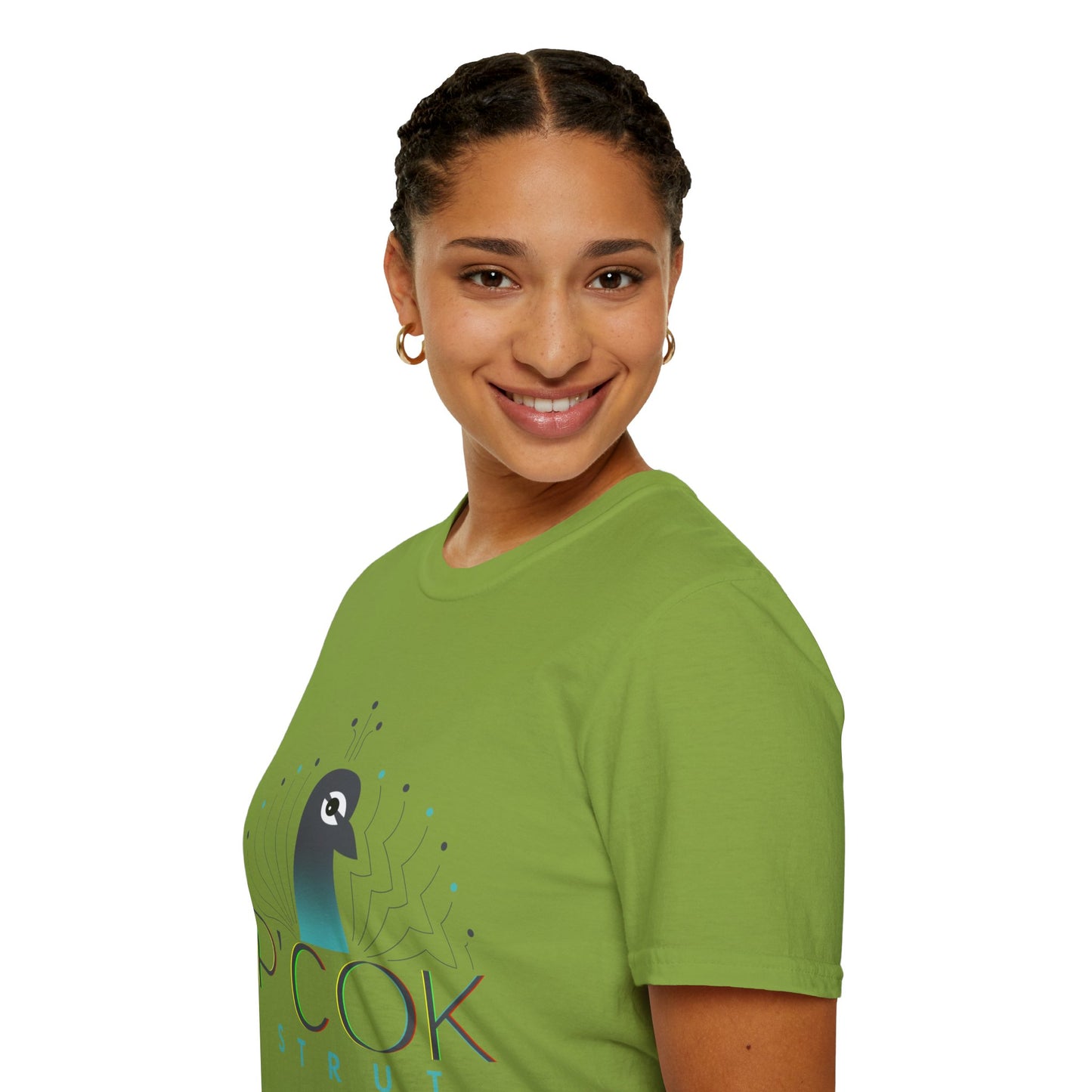 Stylish P’COK STRUT Graphic Tee for Casual Wear, Gift for Nature Lovers, Birthday Gift, Eco-Friendly Apparel, Trendy Summer Shirt