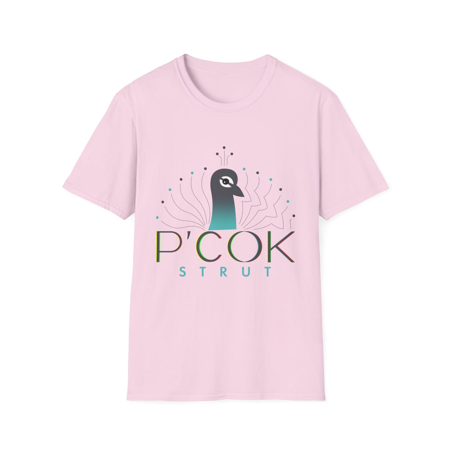 Stylish P’COK STRUT Graphic Tee for Casual Wear, Gift for Nature Lovers, Birthday Gift, Eco-Friendly Apparel, Trendy Summer Shirt