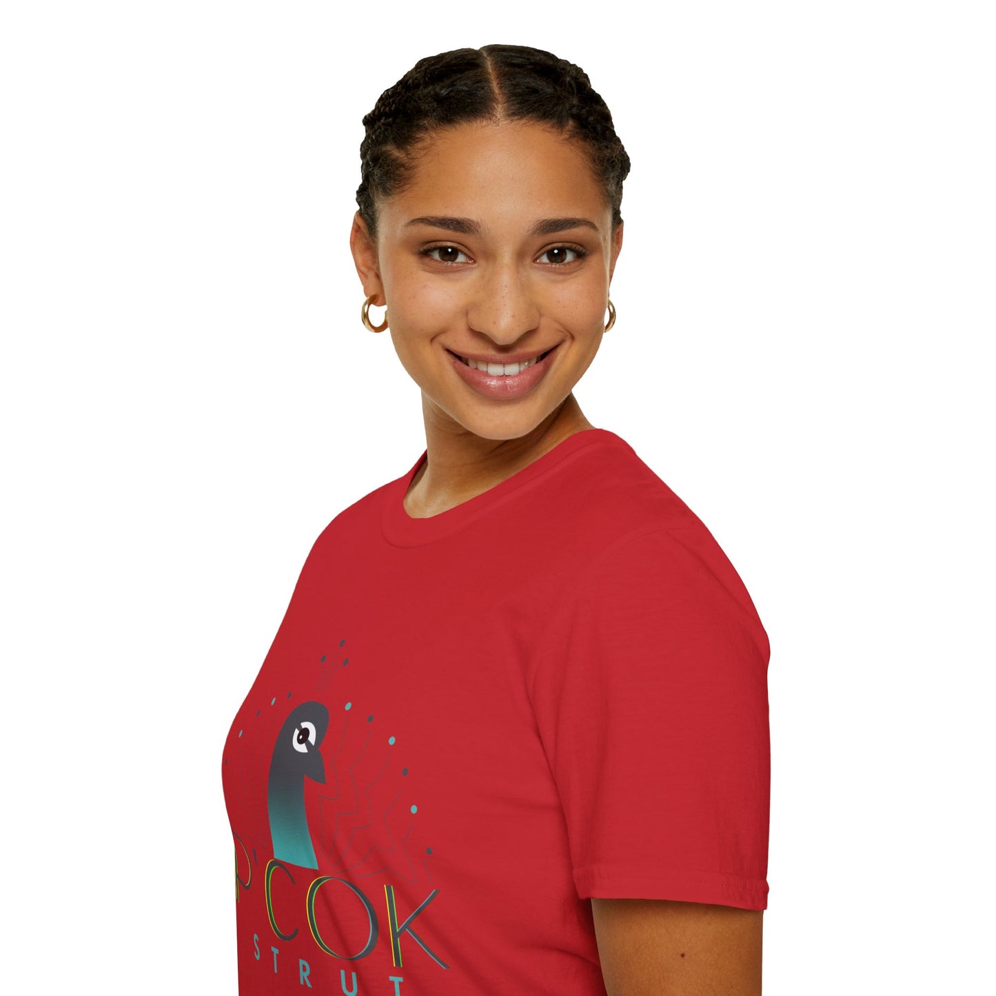 Stylish P’COK STRUT Graphic Tee for Casual Wear, Gift for Nature Lovers, Birthday Gift, Eco-Friendly Apparel, Trendy Summer Shirt