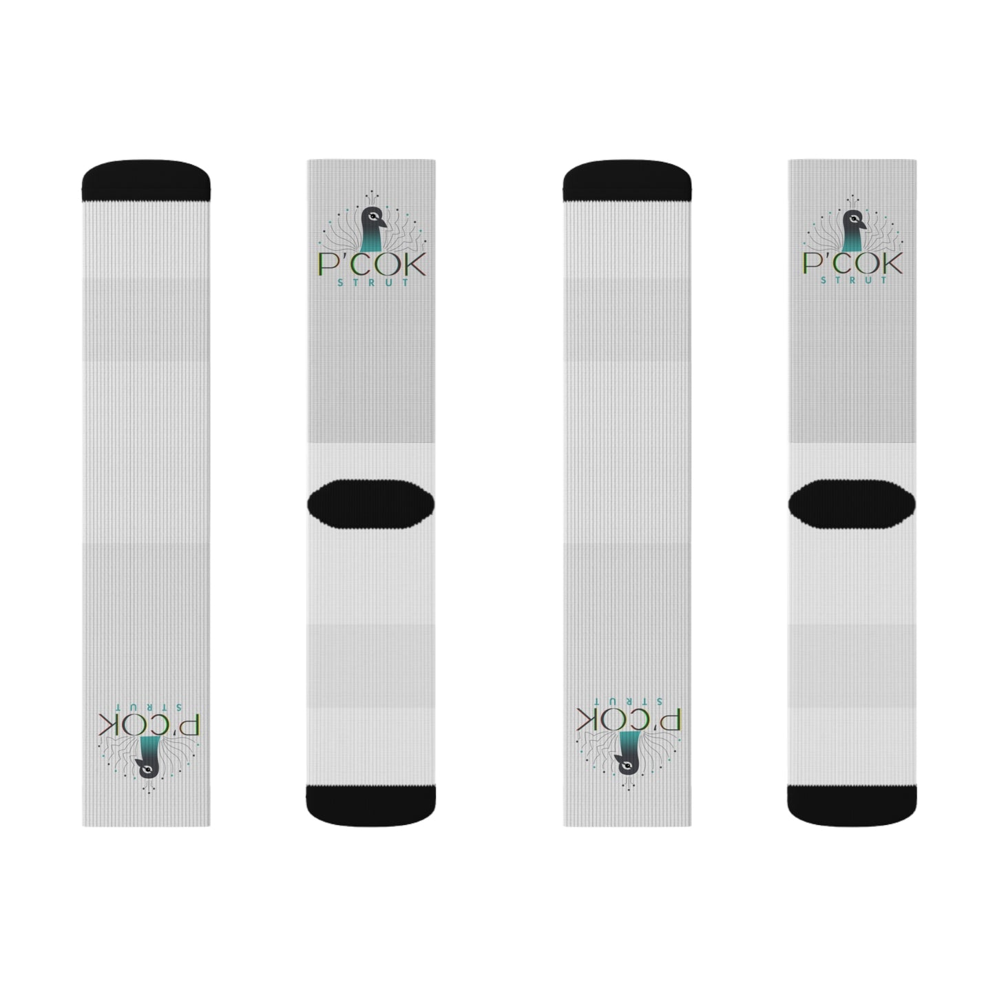 P’COK STRUT Custom Sublimation Socks for Unique Style, Gift for Her, Fun Fashion Accessories, Festival Wear, Personalized Gift