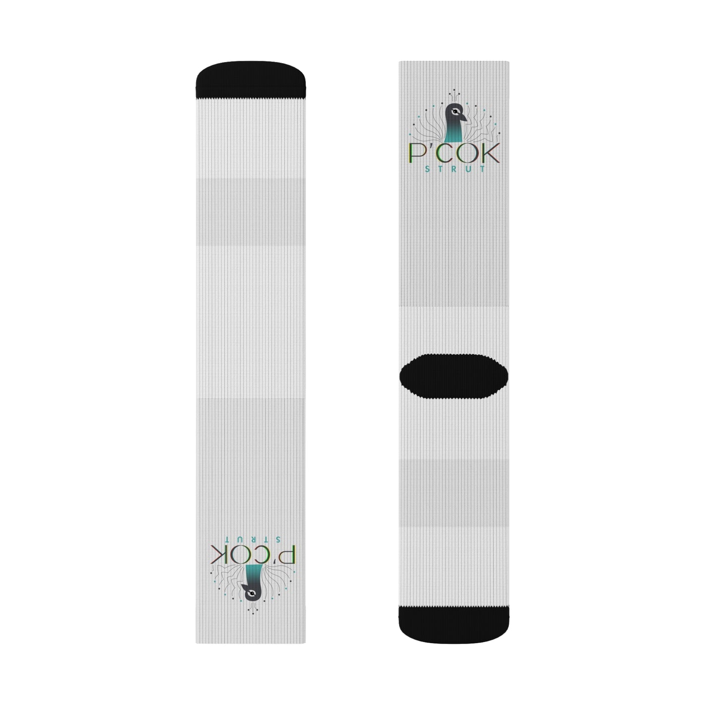 P’COK STRUT Custom Sublimation Socks for Unique Style, Gift for Her, Fun Fashion Accessories, Festival Wear, Personalized Gift