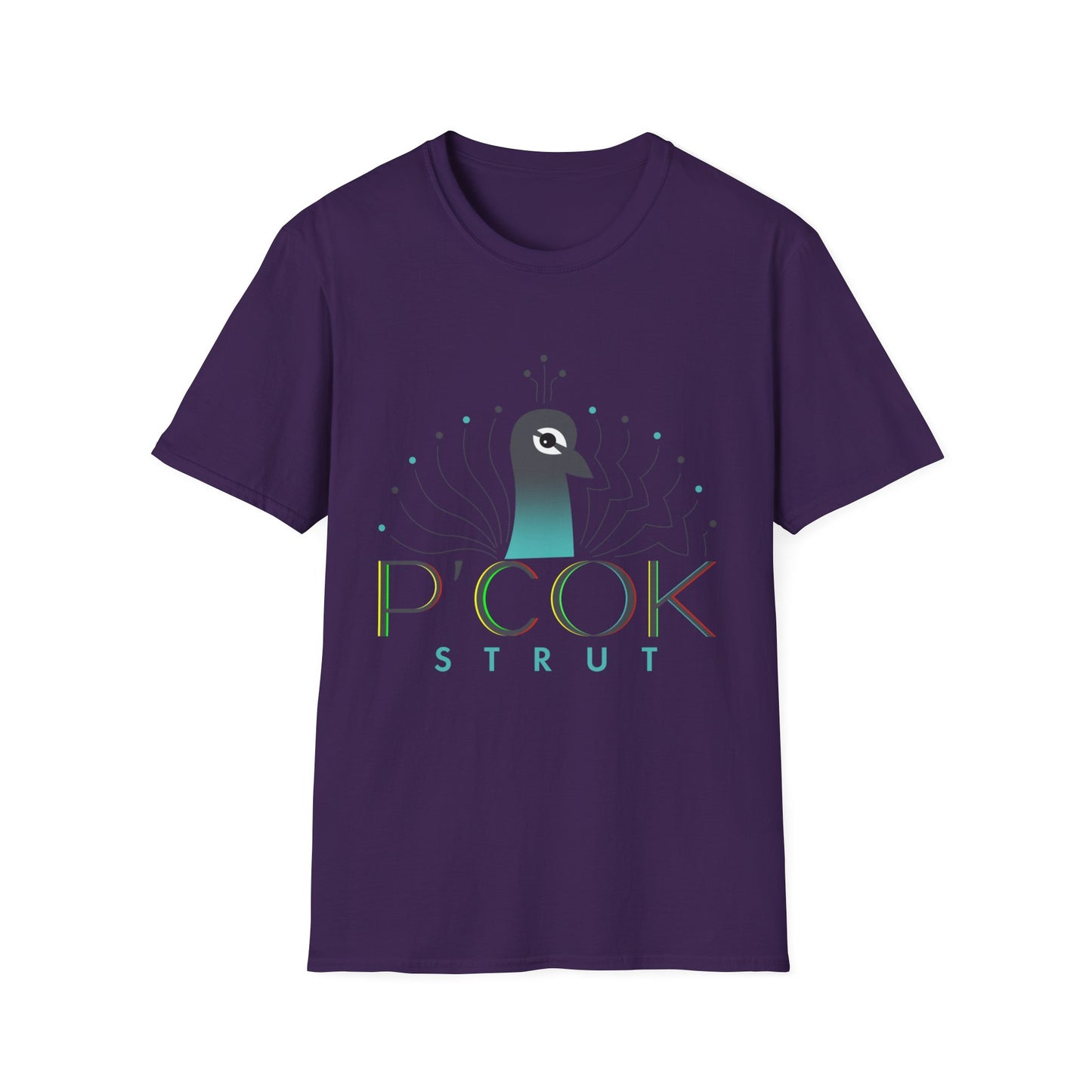 Stylish P’COK STRUT Graphic Tee for Casual Wear, Gift for Nature Lovers, Birthday Gift, Eco-Friendly Apparel, Trendy Summer Shirt