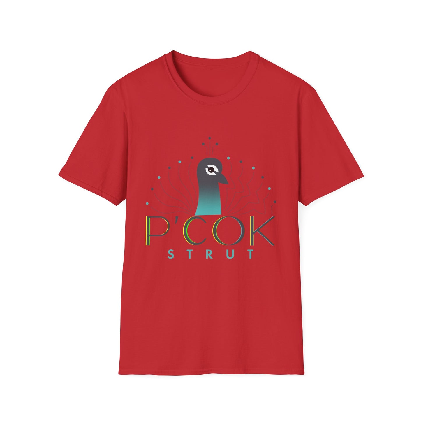 Stylish P’COK STRUT Graphic Tee for Casual Wear, Gift for Nature Lovers, Birthday Gift, Eco-Friendly Apparel, Trendy Summer Shirt