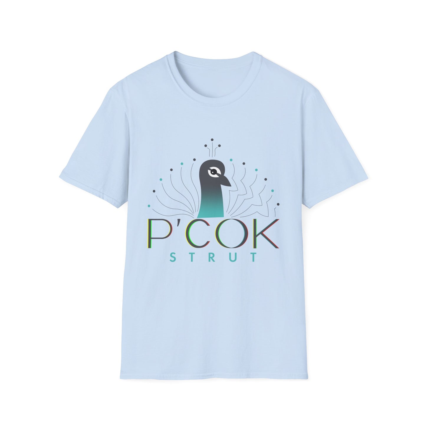 Stylish P’COK STRUT Graphic Tee for Casual Wear, Gift for Nature Lovers, Birthday Gift, Eco-Friendly Apparel, Trendy Summer Shirt
