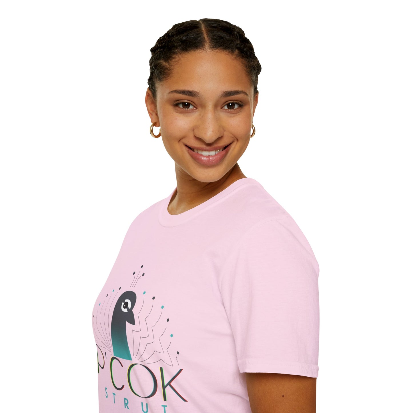 Stylish P’COK STRUT Graphic Tee for Casual Wear, Gift for Nature Lovers, Birthday Gift, Eco-Friendly Apparel, Trendy Summer Shirt