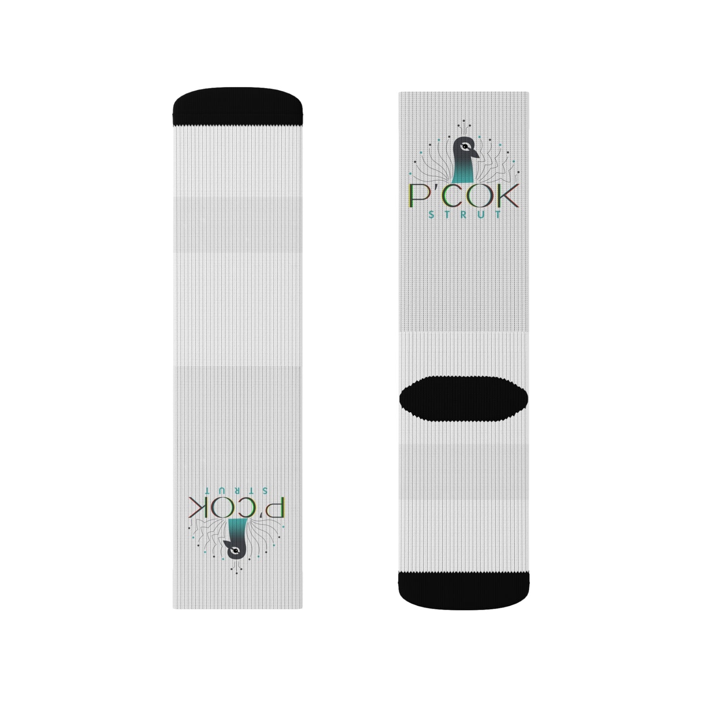 P’COK STRUT Custom Sublimation Socks for Unique Style, Gift for Her, Fun Fashion Accessories, Festival Wear, Personalized Gift