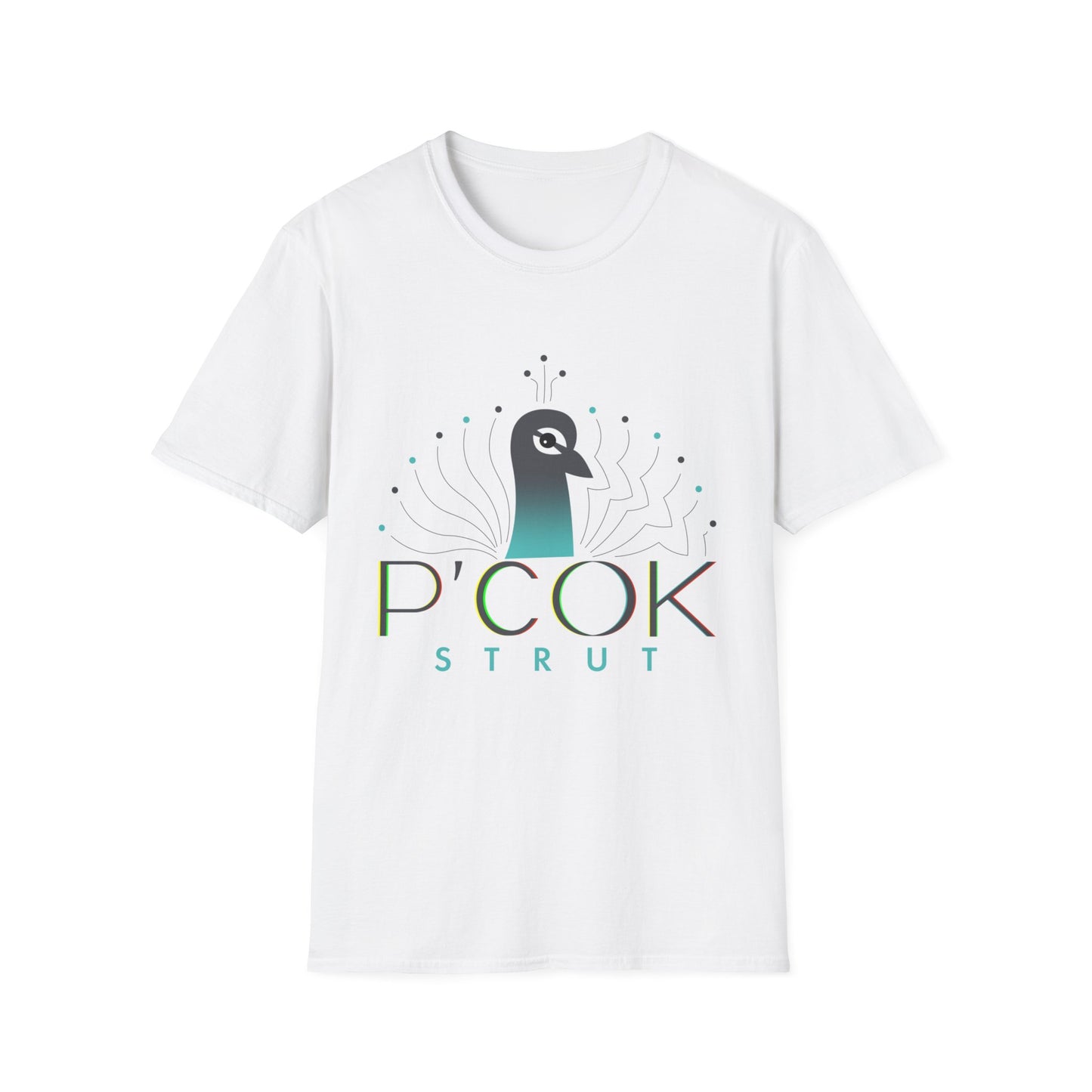Stylish P’COK STRUT Graphic Tee for Casual Wear, Gift for Nature Lovers, Birthday Gift, Eco-Friendly Apparel, Trendy Summer Shirt