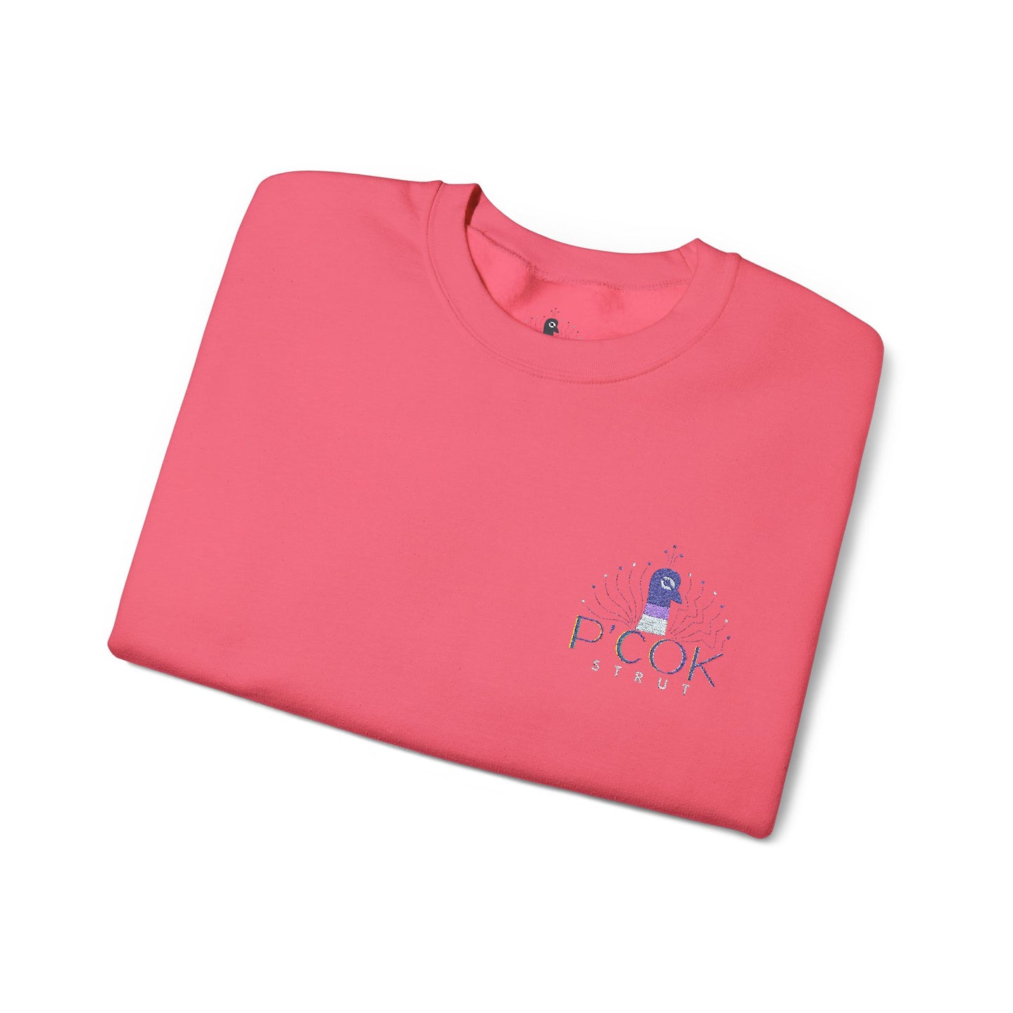 P’COK STRUT Cozy Unisex Crewneck Sweatshirt - Casual Comfort, Perfect for Relaxing Days, Gift for Friends, Ideal for Holidays and Lounging