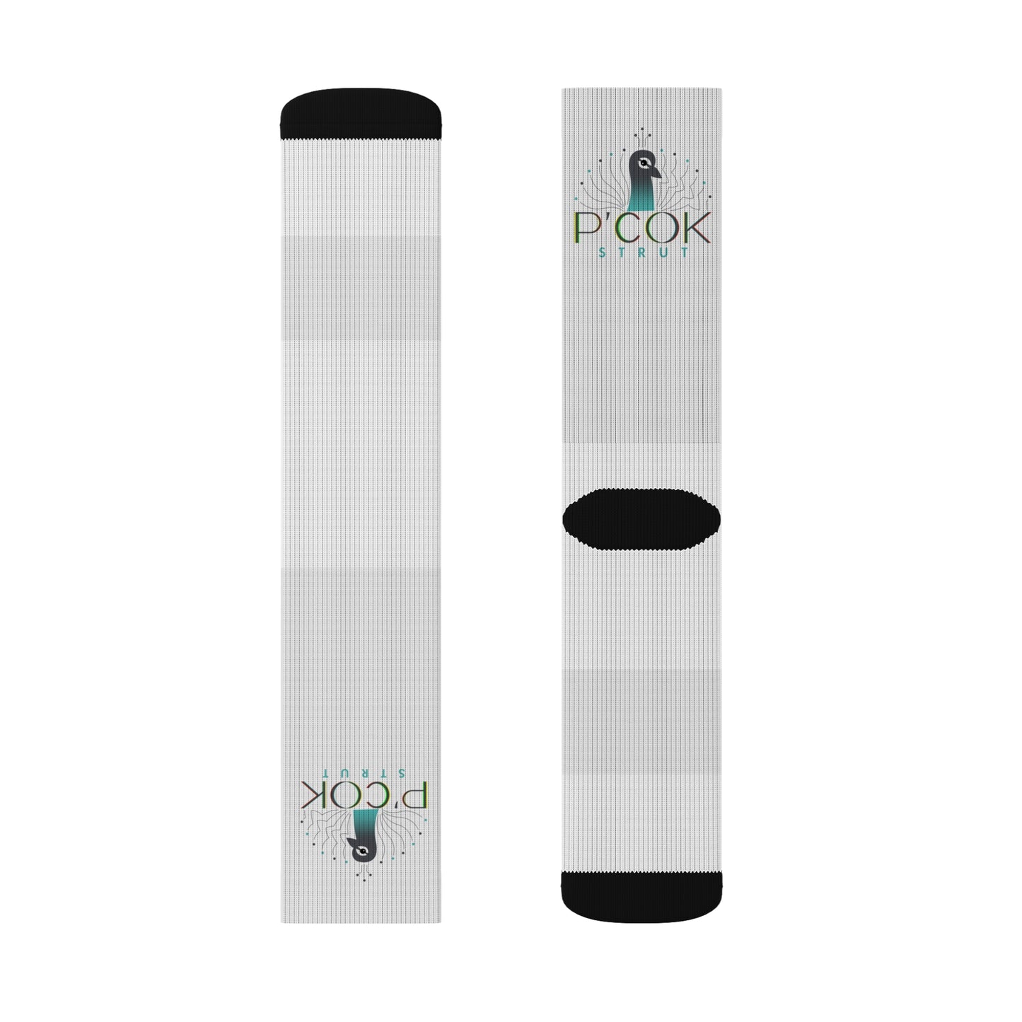 P’COK STRUT Custom Sublimation Socks for Unique Style, Gift for Her, Fun Fashion Accessories, Festival Wear, Personalized Gift