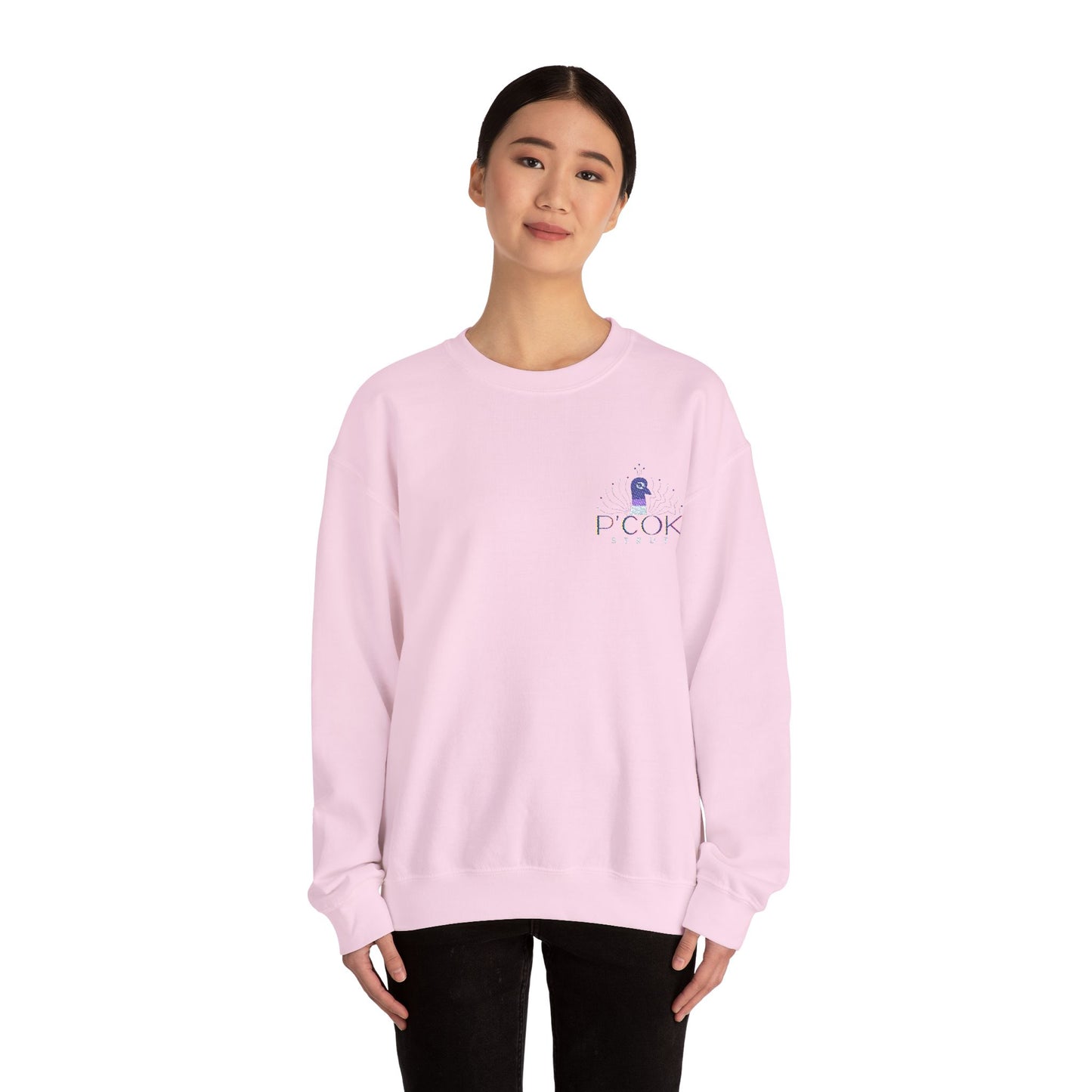 P’COK STRUT Cozy Unisex Crewneck Sweatshirt - Casual Comfort, Perfect for Relaxing Days, Gift for Friends, Ideal for Holidays and Lounging