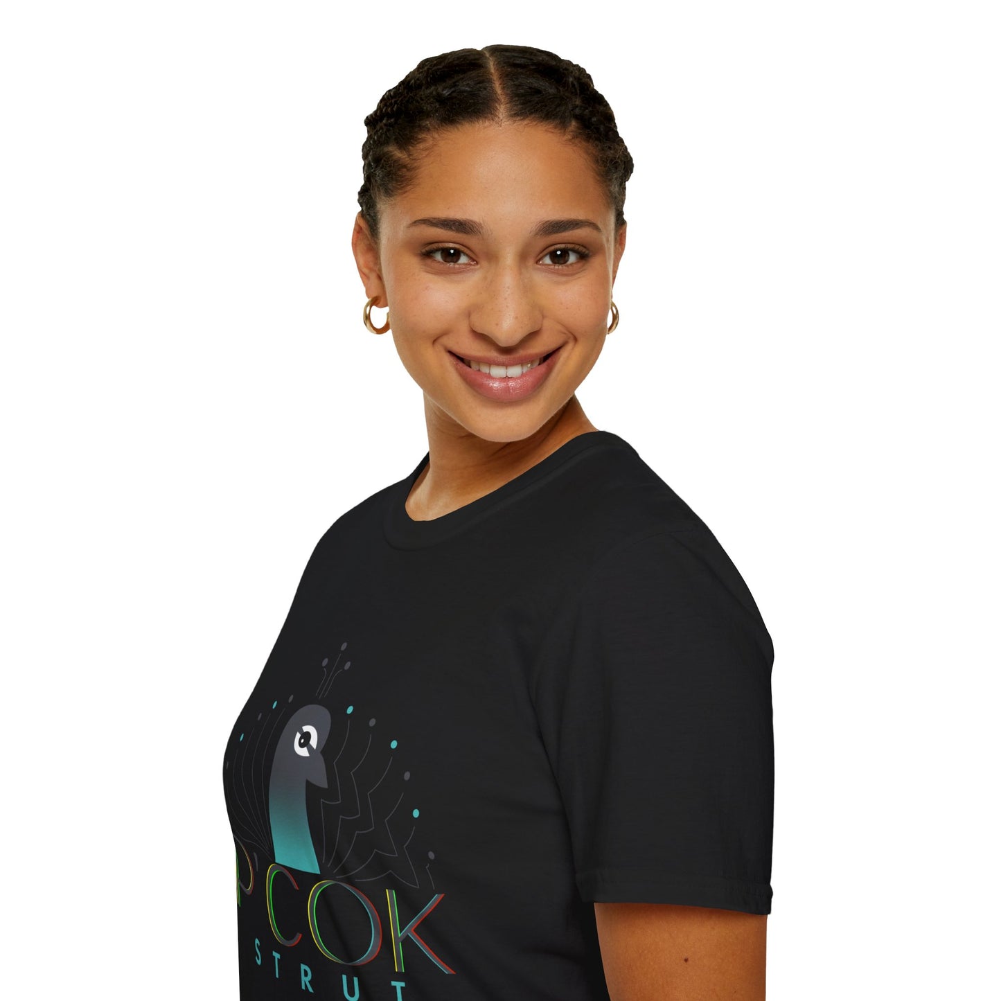 Stylish P’COK STRUT Graphic Tee for Casual Wear, Gift for Nature Lovers, Birthday Gift, Eco-Friendly Apparel, Trendy Summer Shirt