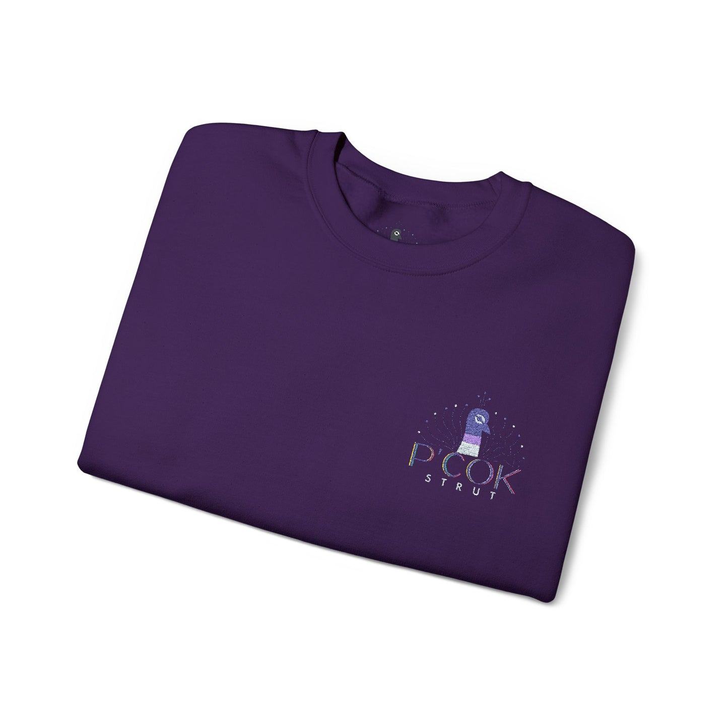 P’COK STRUT Cozy Unisex Crewneck Sweatshirt - Casual Comfort, Perfect for Relaxing Days, Gift for Friends, Ideal for Holidays and Lounging