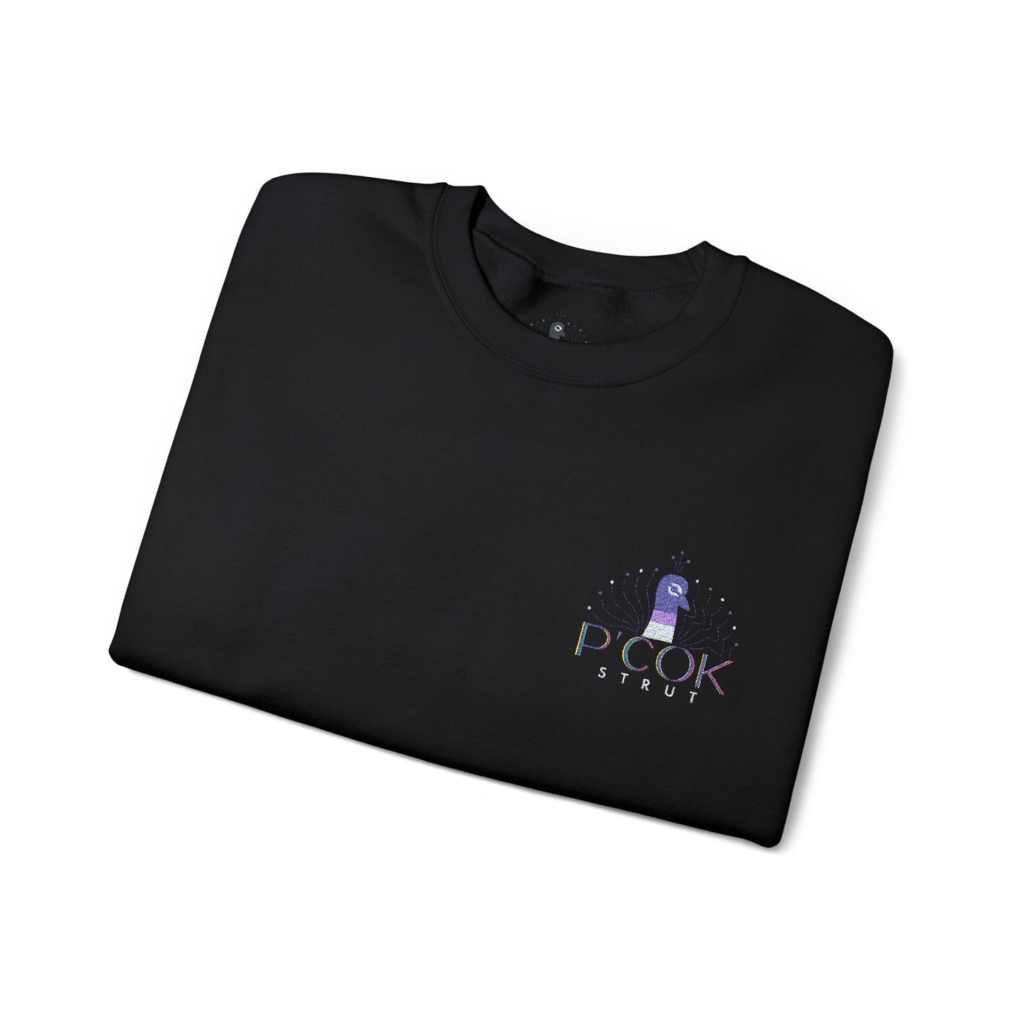 P’COK STRUT Cozy Unisex Crewneck Sweatshirt - Casual Comfort, Perfect for Relaxing Days, Gift for Friends, Ideal for Holidays and Lounging