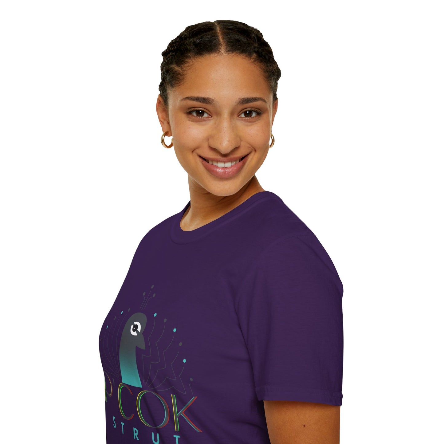 Stylish P’COK STRUT Graphic Tee for Casual Wear, Gift for Nature Lovers, Birthday Gift, Eco-Friendly Apparel, Trendy Summer Shirt