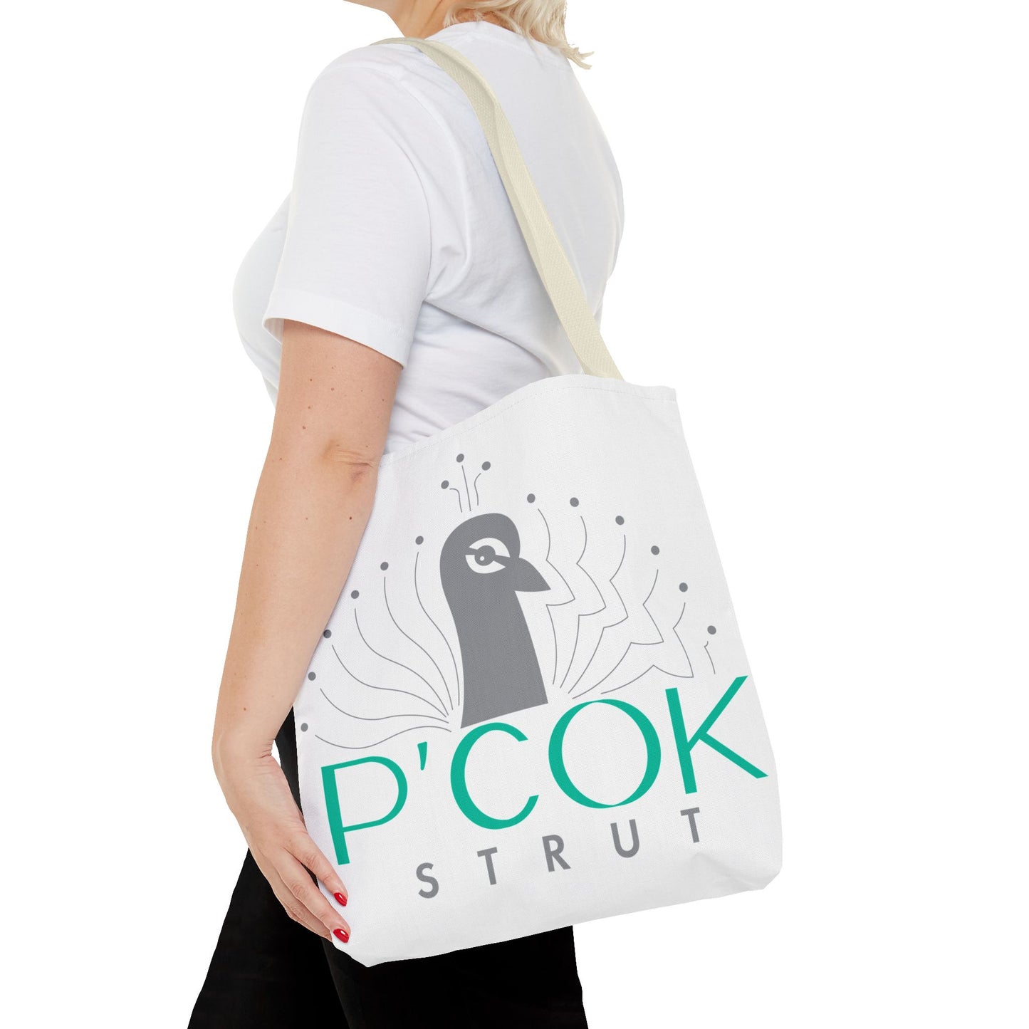 P’COK STRUT Tote Bag - Stylish Eco-Friendly Bag, Perfect for Shopping, Beach Days, Gift for Her, Unique Design