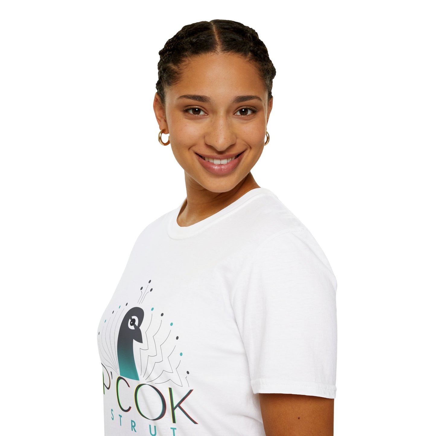 Stylish P’COK STRUT Graphic Tee for Casual Wear, Gift for Nature Lovers, Birthday Gift, Eco-Friendly Apparel, Trendy Summer Shirt