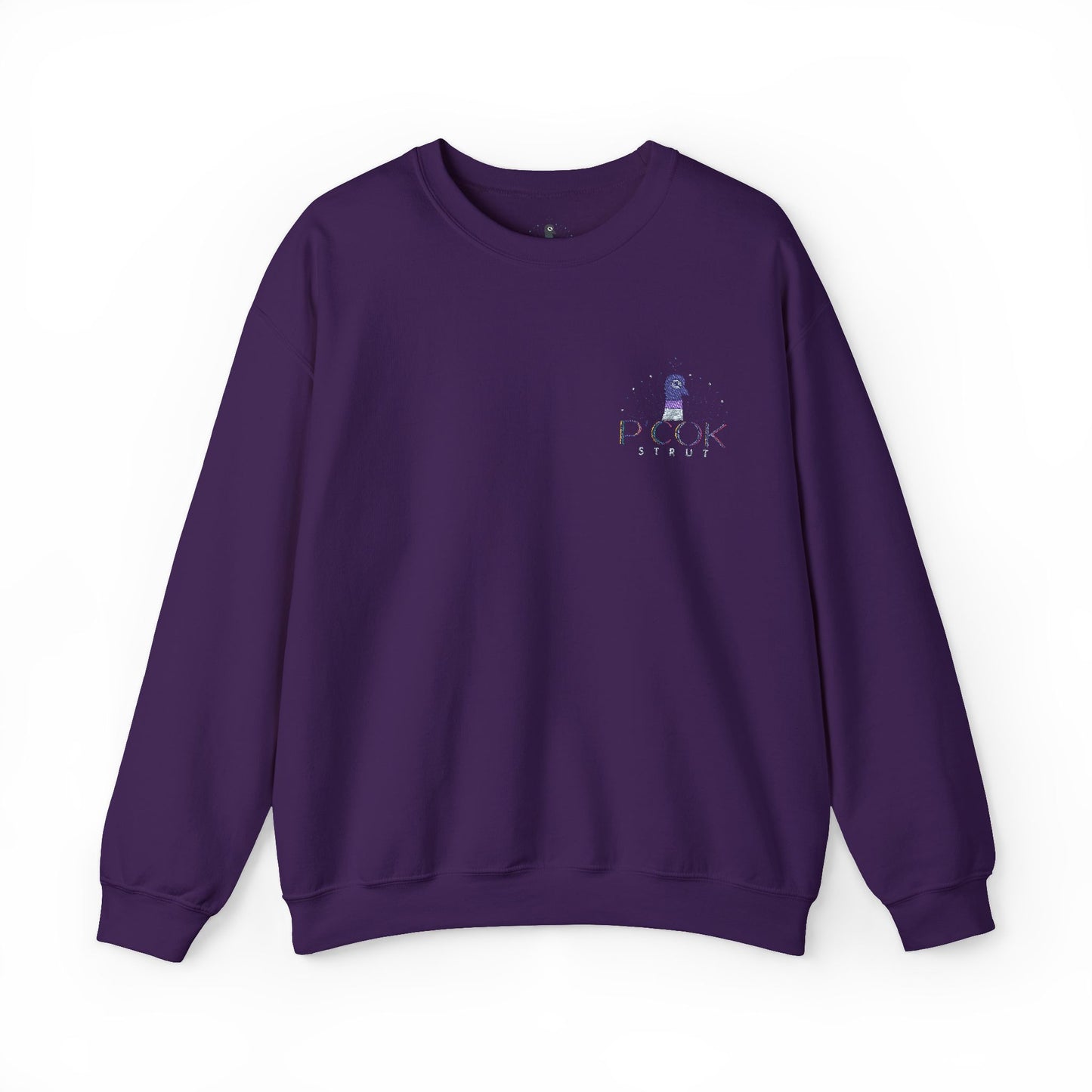 P’COK STRUT Cozy Unisex Crewneck Sweatshirt - Casual Comfort, Perfect for Relaxing Days, Gift for Friends, Ideal for Holidays and Lounging