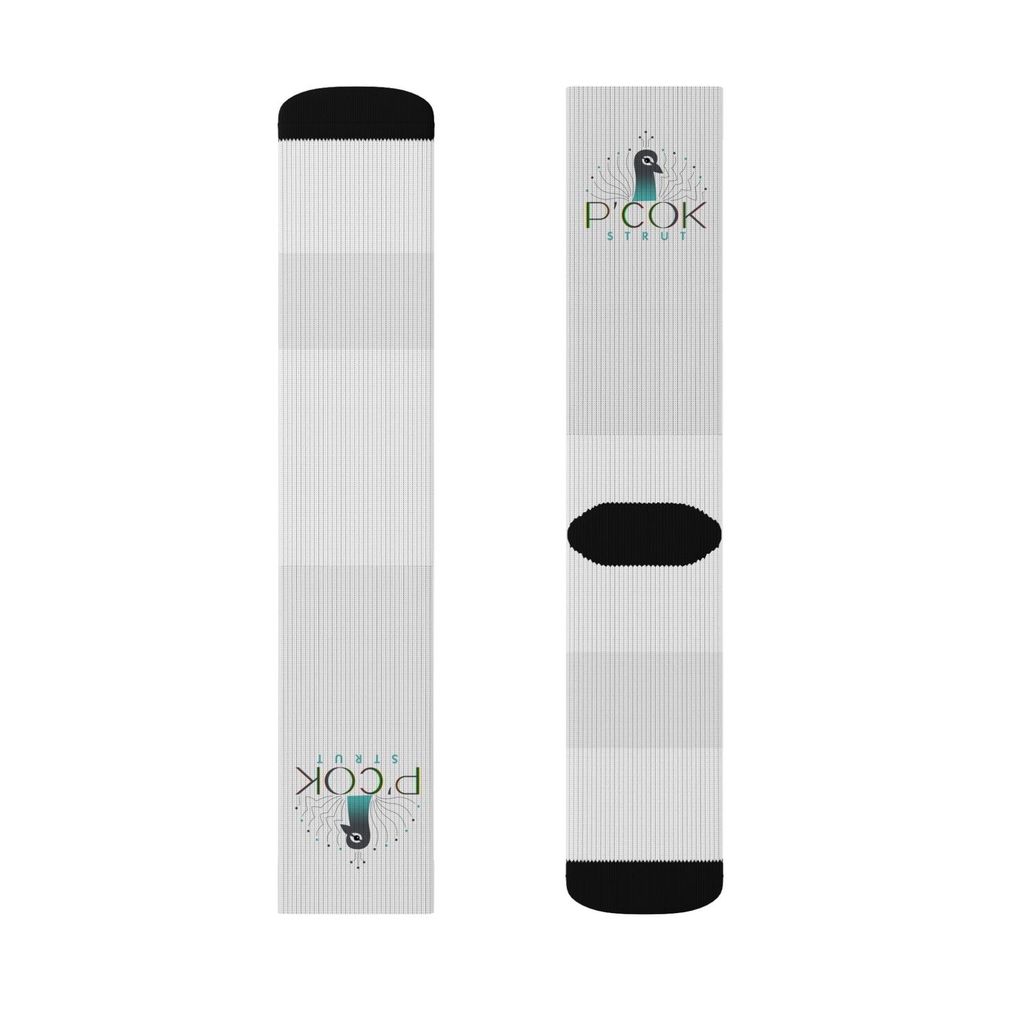 P’COK STRUT Custom Sublimation Socks for Unique Style, Gift for Her, Fun Fashion Accessories, Festival Wear, Personalized Gift