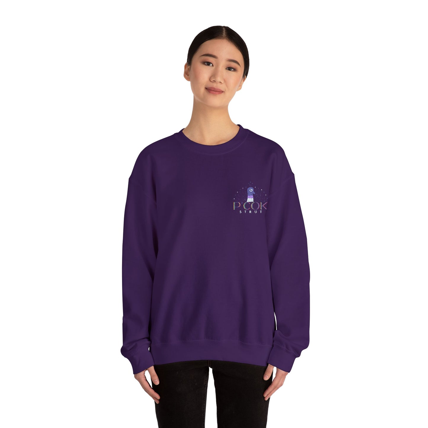 P’COK STRUT Cozy Unisex Crewneck Sweatshirt - Casual Comfort, Perfect for Relaxing Days, Gift for Friends, Ideal for Holidays and Lounging
