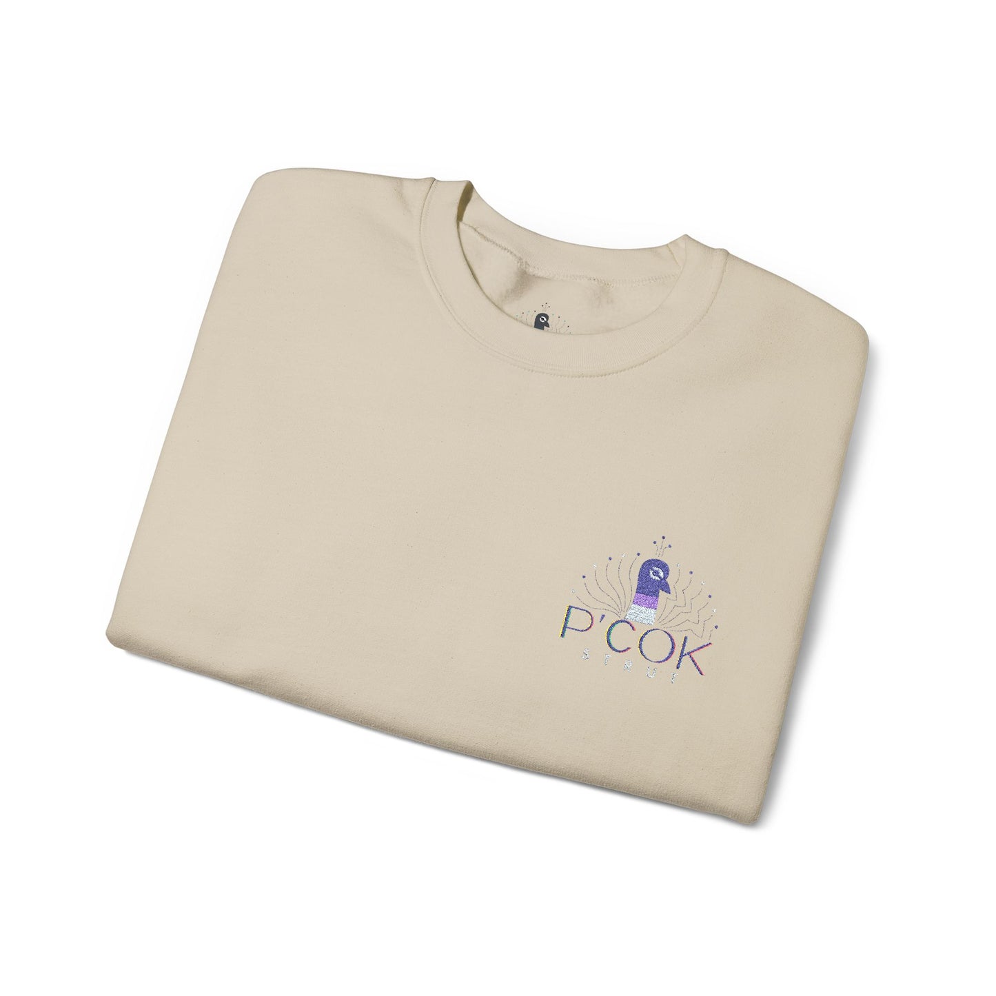 P’COK STRUT Cozy Unisex Crewneck Sweatshirt - Casual Comfort, Perfect for Relaxing Days, Gift for Friends, Ideal for Holidays and Lounging