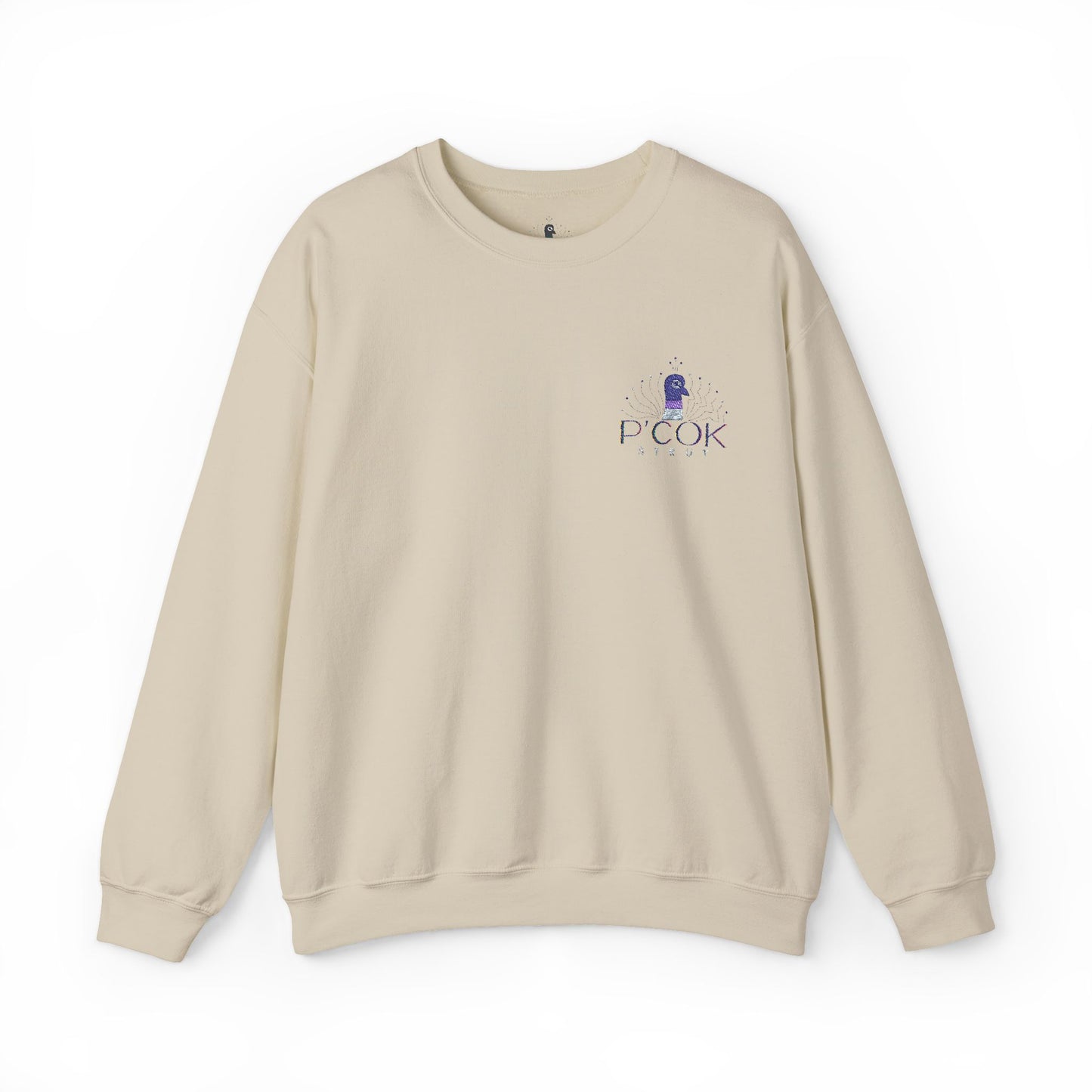 P’COK STRUT Cozy Unisex Crewneck Sweatshirt - Casual Comfort, Perfect for Relaxing Days, Gift for Friends, Ideal for Holidays and Lounging