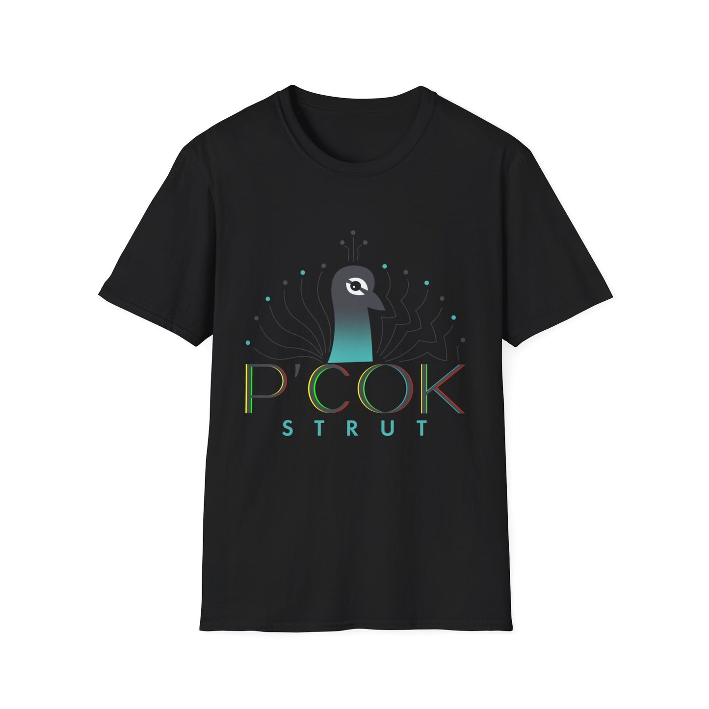 Stylish P’COK STRUT Graphic Tee for Casual Wear, Gift for Nature Lovers, Birthday Gift, Eco-Friendly Apparel, Trendy Summer Shirt