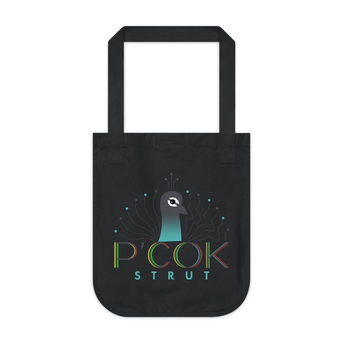 P’COK STRUT Organic Canvas Tote Bag, Eco-Friendly Shopping Bag, Reusable Tote, Gift for Bird Lovers, Artistic Tote Bag, Summer Accessory