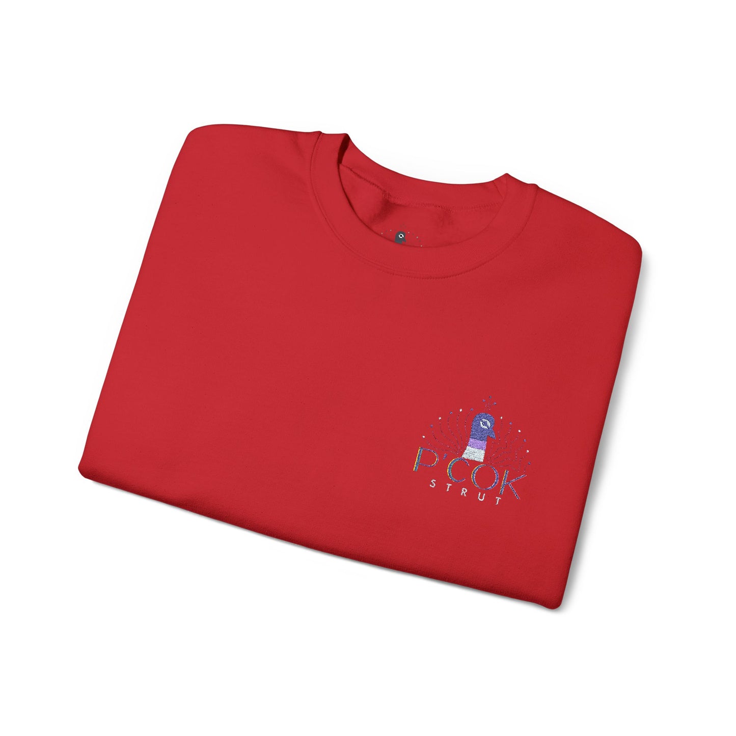 P’COK STRUT Cozy Unisex Crewneck Sweatshirt - Casual Comfort, Perfect for Relaxing Days, Gift for Friends, Ideal for Holidays and Lounging