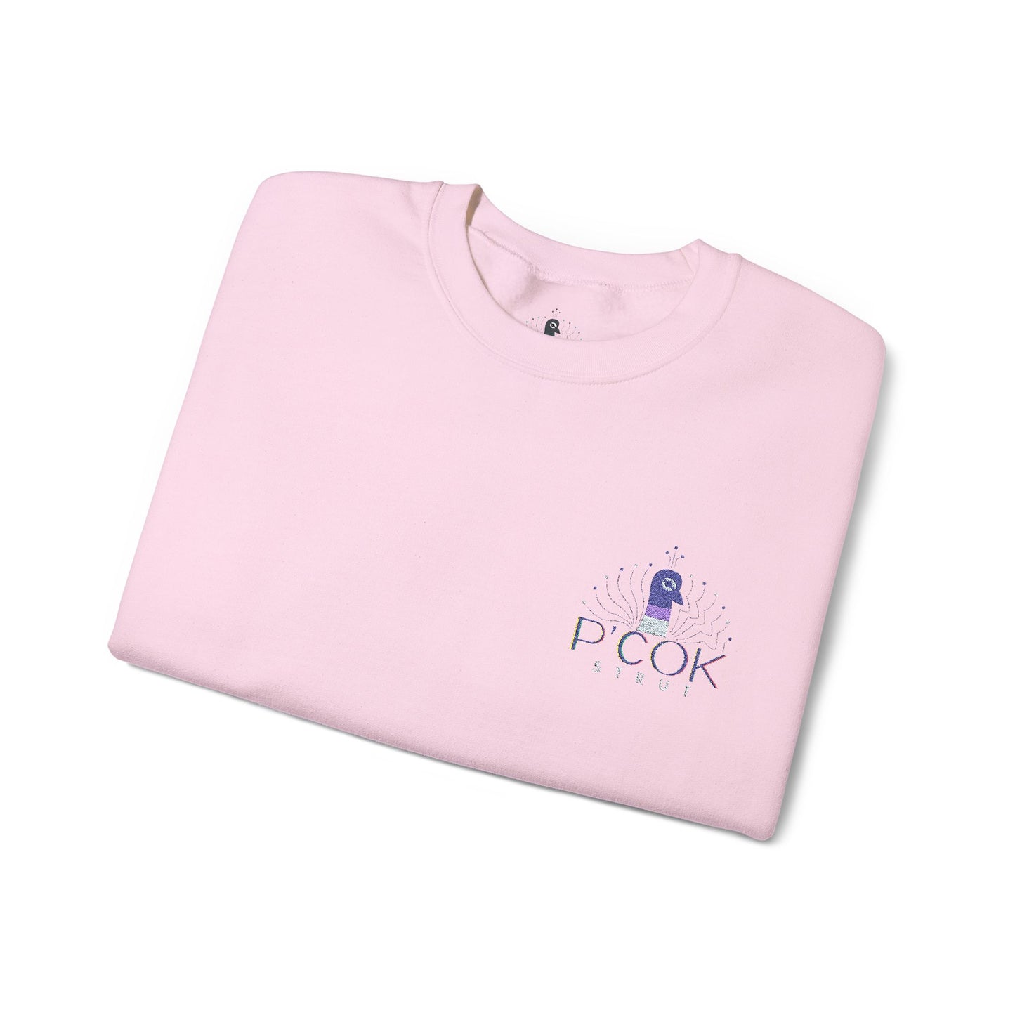 P’COK STRUT Cozy Unisex Crewneck Sweatshirt - Casual Comfort, Perfect for Relaxing Days, Gift for Friends, Ideal for Holidays and Lounging