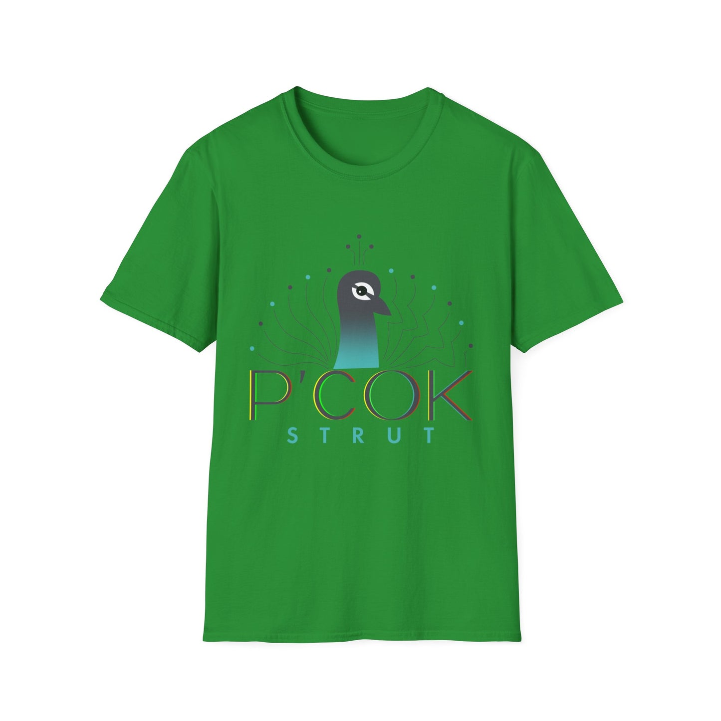 Stylish P’COK STRUT Graphic Tee for Casual Wear, Gift for Nature Lovers, Birthday Gift, Eco-Friendly Apparel, Trendy Summer Shirt