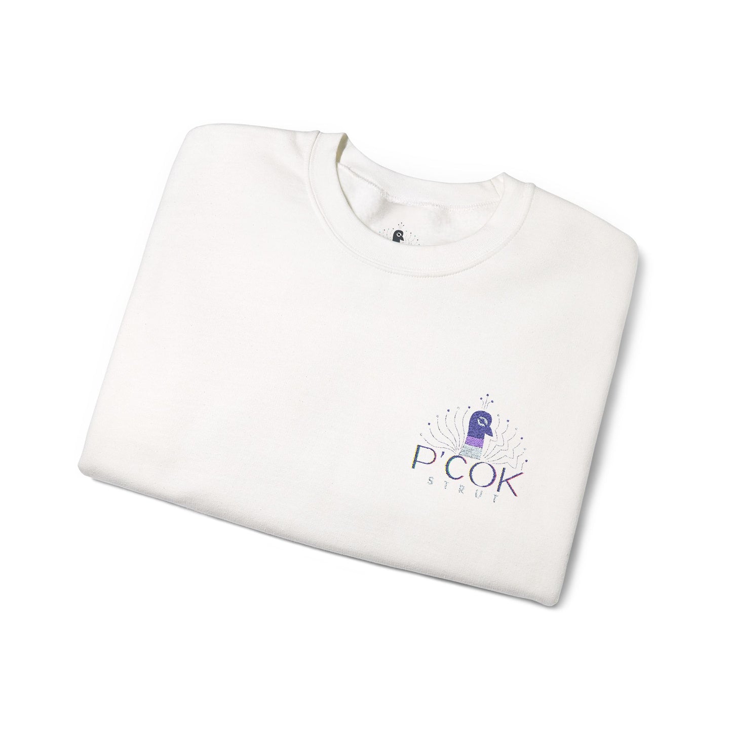P’COK STRUT Cozy Unisex Crewneck Sweatshirt - Casual Comfort, Perfect for Relaxing Days, Gift for Friends, Ideal for Holidays and Lounging