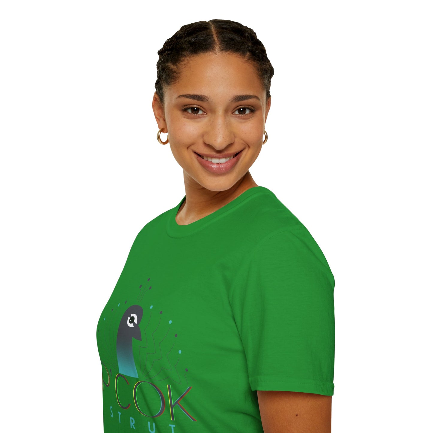 Stylish P’COK STRUT Graphic Tee for Casual Wear, Gift for Nature Lovers, Birthday Gift, Eco-Friendly Apparel, Trendy Summer Shirt