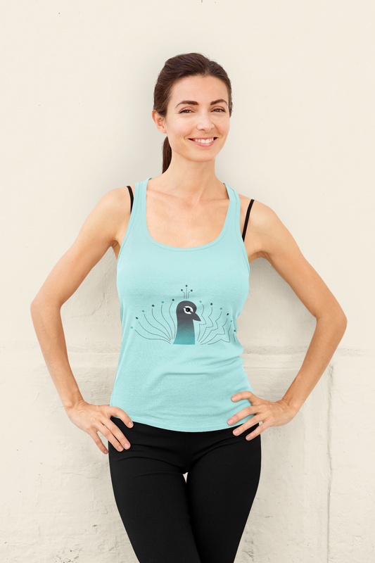 Women’s fitted racerback tank top P’COK STRUT